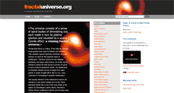 Desktop Screenshot of fractaluniverse.org